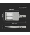 100W LED straatverlichting - 140lm/W, 14.000lm, Samsung LED chip, grijs, buiten