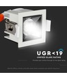 4W vierkante LED inbouwspot, Samsung chip, RA90 - 5700K, 12 graden, gat: 45x45mm