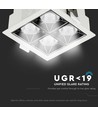 16W Samsung Chip LED inbouwspot - Vierkant, RA90, Gat: 8,5 x 8,5 cm, Afm: 9,3 x 9,3 cm