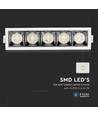 20W LED inbouwspot met Samsung chip, RA90 - 12°, 5700K, Gat: 20x4,5 cm, Afm: 20,7x5,4 cm