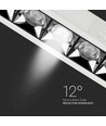 20W LED inbouwspot met Samsung chip, RA90 - 12°, 5700K, Gat: 20x4,5 cm, Afm: 20,7x5,4 cm