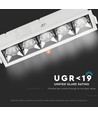 20W LED inbouwspot met Samsung chip, RA90 - 12°, 5700K, Gat: 20x4,5 cm, Afm: 20,7x5,4 cm