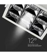 36W vierkant LED inbouwpaneel met Samsung chip - 2880lm, RA90, 12°, gat: 120x120mm, 5700K