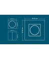 LEDlife rWave draaibare dimmer voor wand - 1 zone, batterij, incl. houder