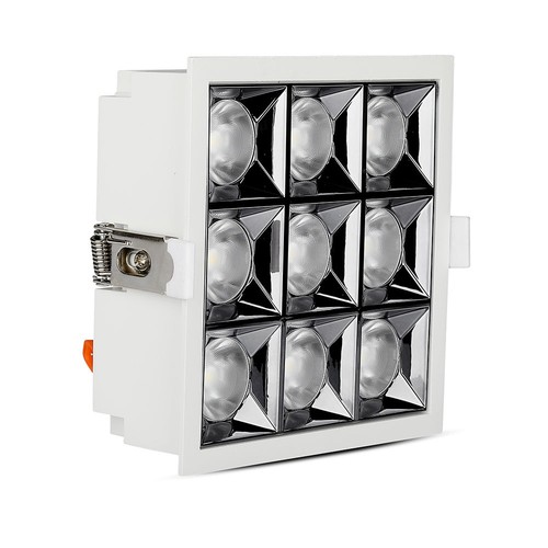 36W Samsung LED inbouwpaneel, RA90 - Vierkant, 2880lm, Gat: 120x120mm, Reflector SMD Downlight