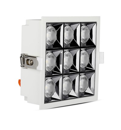 36W Samsung LED inbouwpaneel, RA90 - Vierkant, 2880lm, Gat: 120x120mm, Reflector SMD Downlight