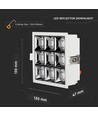 36W vierkant LED inbouwpanel - Samsung LED chip, RA90, 38°, Gat: 120x120 mm