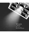 36W vierkant LED inbouwpanel - Samsung LED chip, RA90, 38°, Gat: 120x120 mm