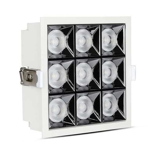 36W Vierkant LED inbouwpanel, Samsung chip - RA90, 2880lm, Gat: 120x120mm, 38 graden