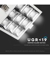 36W Vierkant LED inbouwpanel, Samsung chip - RA90, 2880lm, Gat: 120x120mm, 38 graden