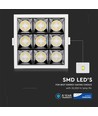 36W Vierkant LED inbouwpanel, Samsung chip - RA90, 2880lm, Gat: 120x120mm, 38 graden