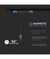 15W magnetische pendel railspot, 24V - 4000K, IP20, zwart, 36 graden, magnetische lineaire pendel