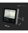 25W Solara LED breedstraler met zonne-energie - 550lm, IP65, zwart, incl. afstandsbediening en zonnepaneel