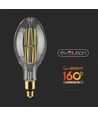E27 24W LED ED120 filament lamp - 160lm/W, 4000lm, helder glas, 6400K, Ø12cm, hoogte 30cm
