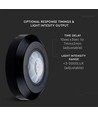 360° PIR infrarood plafondsensor - Zwart, opbouw, max 200W LED, IP20, bereik 8m