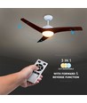 35W LED Plafondventilator - RF Bediening, 3 Bladen, DC Motor, Bruin