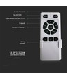 35W LED Plafondventilator - RF Bediening, 3 Bladen, DC Motor, Bruin