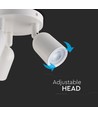 3x GU10 Wand/plafondspot - Rond, wit, IP20 binnen, zonder lichtbron