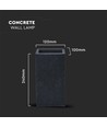 LED beton wandlamp G9 - donkergrijs, IP20