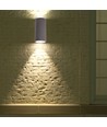 GU10 wandlamp van beton - Donkergrijs, IP20, 2x GU10, max 35W, up/down licht