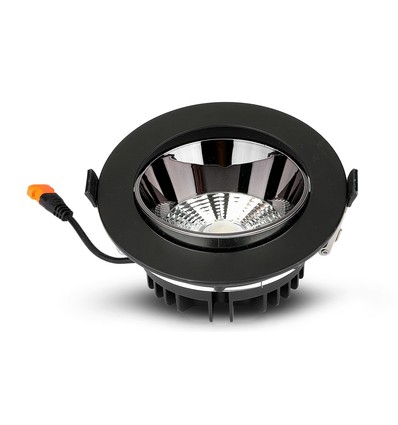 30W LED inbouwspot met Samsung chip - 2400lm, 120°, zwarte rand, Ø22cm, 5 jaar garantie