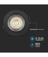 30W LED inbouwspot met Samsung chip - 2400lm, 120°, zwarte rand, Ø22cm, 5 jaar garantie