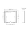 LEDlife rWave dimmer afstandsbediening - 4 zones, batterij, wandmontage