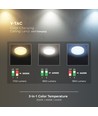 20W LED plafondlamp - Samsung LED chip, 3-in-1 CCT, IP65 waterdicht, bulkhead
