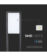 10W LED bolderarmatuur, 80cm - IP65, zwart, Samsung LED chip, koud wit, buiten
