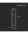 10W LED tuinlamp, wit - Samsung LED chip, IP65, 6400K, 80cm hoog