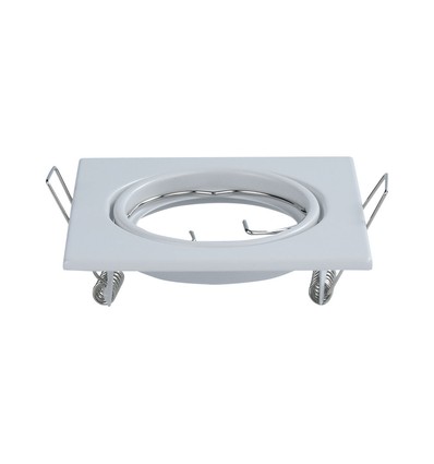 2 st. Vierkante GU10 inbouwspot - Wit, Gat: 70x70 mm, zonder lichtbron