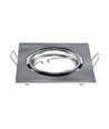 GU10 inbouwspot, vierkant - Satijn nikkel, IP20, 2-pack