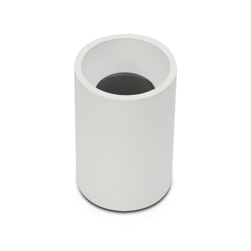 Witte GU10 opbouwspot - Ø70x107mm, aluminium, IP20 binnenshuis, zonder lichtbron
