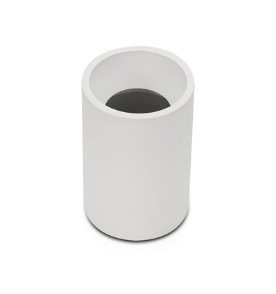 Witte GU10 opbouwspot - Ø70x107mm, aluminium, IP20 binnenshuis, zonder lichtbron