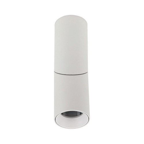 GU10 opbouwspot - Wit, Ø5,95cm, hoogte 19,7cm, IP20 binnenshuis, zonder lichtbron