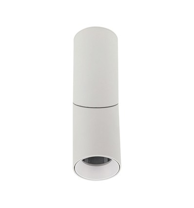 GU10 opbouwspot - Wit, Ø5,95cm, hoogte 19,7cm, IP20 binnenshuis, zonder lichtbron