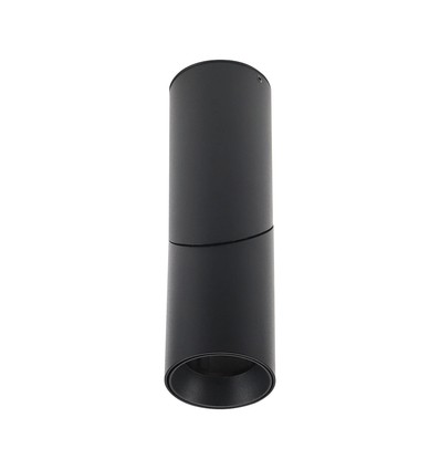 GU10 opbouwspot - Zwart, rond, aluminium, Ø5,95 x 19,7 cm, IP20 binnen, zonder lichtbron