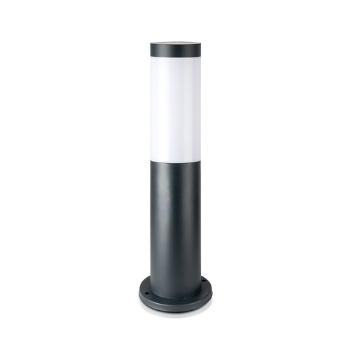 45cm tuinlamp van roestvrij staal - Grijs, E27 fitting, IP44 buiten, bolderkar