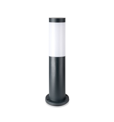 45cm tuinlamp van roestvrij staal - Grijs, E27 fitting, IP44 buiten, bolderkar