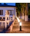 45cm tuinlamp van roestvrij staal - Grijs, E27 fitting, IP44 buiten, bolderkar