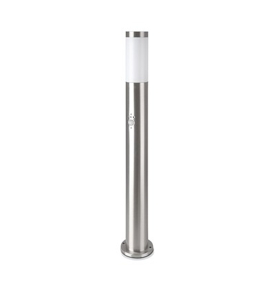 80cm tuinlamp met sensor - E27 fitting, roestvrij staal, IP44, max 60W