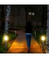 80cm tuinlamp met sensor - E27 fitting, roestvrij staal, IP44, max 60W