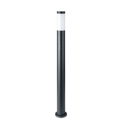 V-Tac Grijze tuinlamp, roestvrij - 110 cm, IP44 buiten, E27 fitting, zonder lichtbron