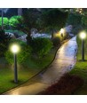 V-Tac Grijze tuinlamp, roestvrij - 110 cm, IP44 buiten, E27 fitting, zonder lichtbron