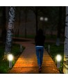 45cm tuinlamp van roestvrij staal - Satijn nikkel, E27 fitting, IP44 buiten, zonder lichtbron