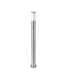 110cm tuinlamp met PIR sensor - Roestvrij staal, E27 fitting, IP44 buiten, satijn nikkel afwerking
