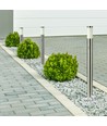 110cm tuinlamp met PIR sensor - Roestvrij staal, E27 fitting, IP44 buiten, satijn nikkel afwerking