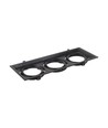 Drievoudige AR111 inbouwspot - Zwart, aluminium, 47,5x17,4 cm, zonder lichtbron