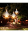 3m LED lichtsnoer met 6x E27 fittingen - Rose goud, IP65, koppelbaar, binnen / buiten