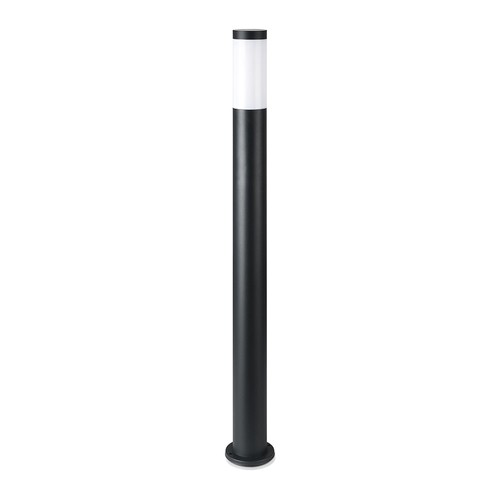 110cm tuinlamp in zwart roestvrij staal - E27 fitting, IP44, 360 graden licht, zonder lichtbron